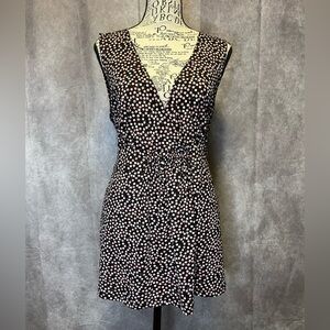 Julia’s Closet Polka Dot Sleeveless Faux Wrap Blouse 2X